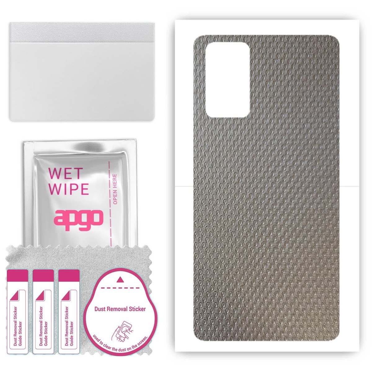 Folia naklejka skórka strukturalna na TYŁ do Samsung Galaxy Note 20 - Aluminium krople - apgo SKINS