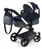 Wózki dla lalek - Wózek dziecięcy Xeo niebieski - miniaturka - grafika 1