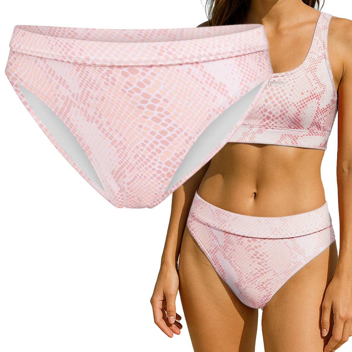 Champion Strój Kąpielowy Dół Róż Wzór Skóra Węża 115173 Rozmiar XS