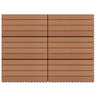 Płytki ceramiczne - PERVOI Płytki tarasowe z WPC, 60x30 cm, 6 szt., 1 m², brązowe kod: V-49055 - miniaturka - grafika 1