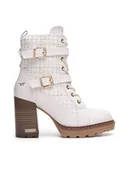 Botki damskie - Mustang Botki 1505-501 Biały - miniaturka - grafika 1