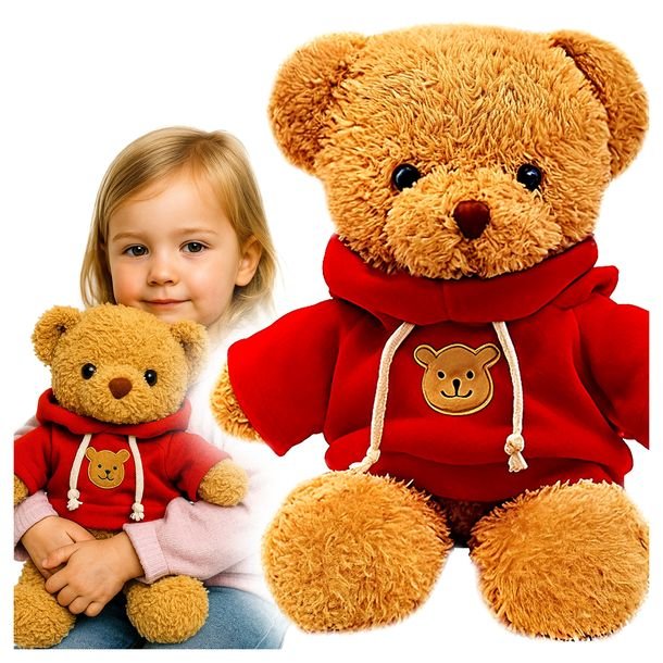 Miś PLUSZOWY PRZYTULANKA PLUSZAK w Bluzie Sweterku 40 cm Miękki Przyjemny