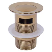 Korki do umywalek - Mexen korek klik-klak mały okrągły z przelewem złoty - 79925-50 - miniaturka - grafika 1