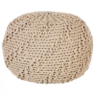Puf 50 x 35 cm beżowy PRIENE - Pufy i podnóżki Puf 50 x 35 cm beżowy PRIENE - Pufy i podnóżki - miniaturka - grafika 1