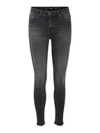 Spodnie damskie - bestseller a/s damskie spodnie jeansowe, Dark Grey Denim, (XS) W / 32L - miniaturka - grafika 1