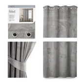 Zasłony - CURT/AH/VELVET/EYELETS/SILVER/140X245/1PC - miniaturka - grafika 1