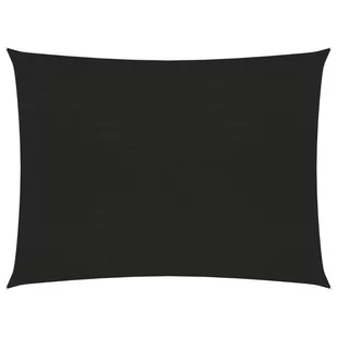 vidaXL Żagiel przeciwsłoneczny, 160 g/m, czarny, 5x6 m, HDPE vidaXL - Parasole ogrodowe - miniaturka - grafika 1