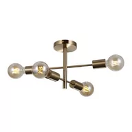 Lampy sufitowe - Jadalniana lampa sufitowa Piansi PND-4025-4-HBR Italux metalowa mosiądz - miniaturka - grafika 1