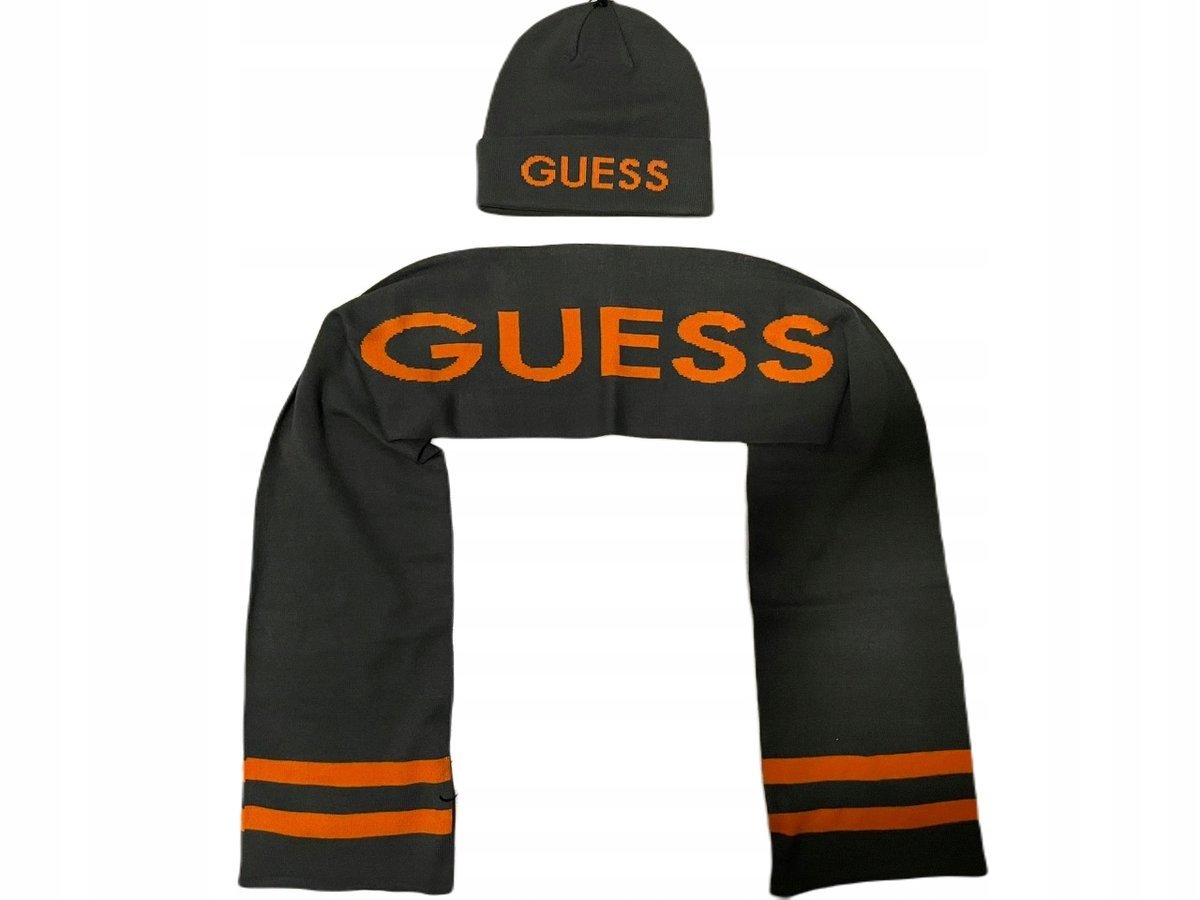 GUESS KOMPLET ZESTAW CZAPKA SZALIK ZIMA PREZENT