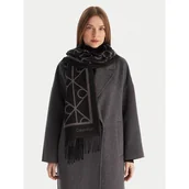 Apaszki i szaliki damskie - Szalik Calvin Klein LV04D8061 Szary - miniaturka - grafika 1