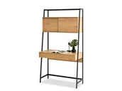 Biurka - BIURKO Z SZUFLADAMI I SZAFKĄ ONEGA DĄB Z CZARNYM STELAŻEM - miniaturka - grafika 1