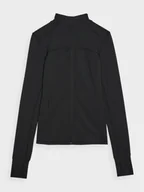 Bluzy sportowe damskie - Damska bluza treningowa 4F 4FWAW24TFSWF391 - szara - miniaturka - grafika 1