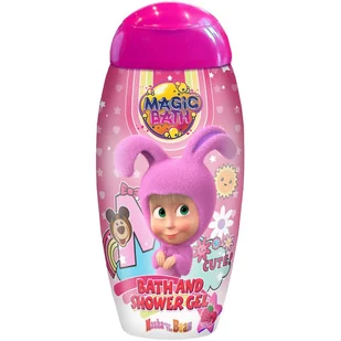Masha & The Bear Magic Bath Bath & Shower Gel żel do kąpieli i pod prysznic dla dzieci Raspberry 200 ml - Kosmetyki kąpielowe dla dzieci - miniaturka - grafika 1