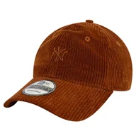 Czapki i chusty sportowe męskie - New Era 9FORTY New York Yankees MLB Cord Cap 60580824, Mężczyzna, Czapka z daszkiem, Brązowy - miniaturka - grafika 1