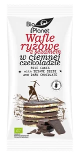BIO PLANET - seria PRZEKĄSKI WAFLE RYŻOWE Z SEZAMEM W CIEMNEJ CZEKOLADZIE BEZGLUTENOWE BIO 100 g - BIO PLANET 5903900365888 - Ciastka - miniaturka - grafika 2