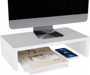 PODSTAWKA NA MONITOR ERGONOMICZNA NADSTAWKA NA BIURKO STOJAK NA LAPTOP BIEL - Akcesoria do monitorów - miniaturka - grafika 1