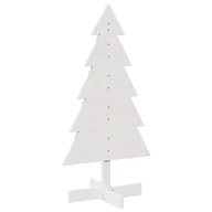 Choinki - vidaXL Drewniana choinka do udekorowania, biała, 100 cm, sosnowa - miniaturka - grafika 1