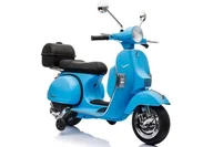 Pojazdy elektryczne dla dzieci - Skuter na Akumulator Vespa Niebieski LEAN CARS - miniaturka - grafika 1