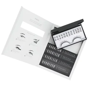 Nanolash DIY Extensions Starter Kit zestaw sztuczne rzęsy 10.12.14mm Classy 36szt. + bonder do rzęs 5ml + sealer do rzęs 5ml + aplikator do rzęs 1szt. + remover do rzęs 5ml - Sztuczne rzęsy i akcesoria - miniaturka - grafika 1