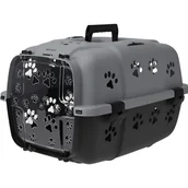 Sprzęt podróżny i transportery dla psów - Transporter DOGS COLLECTION 48 x 32 x 30 cm Szaro-czarny - miniaturka - grafika 1