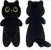 Maskotki i pluszaki - Pluszowy kot czarny miękka zabawka 40 cm - miniaturka - grafika 1