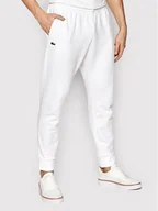 Spodnie sportowe męskie - Lacoste Spodnie dresowe XH9507 Biały Regular Fit - miniaturka - grafika 1
