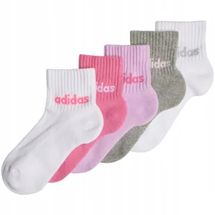 Skarpety dla dzieci adidas Linear Ankle Kids 5p IR8229 28-30 - Skarpetki damskie - miniaturka - grafika 1