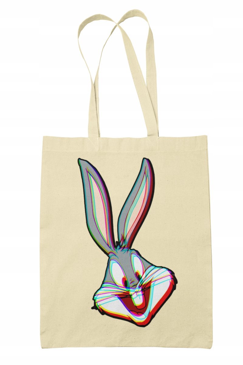 Torba Shopper-Materiał-Na Ramie-Prezen-Królik Bugs