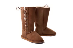 EMU AUSTRALIA Platinum Hi Lace WP11872 chestnut, kozaki damskie - Emu Australia - Kozaki damskie - miniaturka - grafika 1