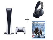 Konsole Playstation - SONY PlayStation 5 Digital + God Of War Ragnarok (klucz aktywacyjny) + Słuchawki SONY Pulse 3D Moro - miniaturka - grafika 1