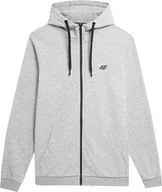 Bluzy męskie - Bluza męska 4F M0951 chłodny jasny szary melanż 4FWSS24TSWSM0951 27M-M - miniaturka - grafika 1