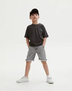 Spodnie i spodenki dla chłopców - Reserved - Szorty jogger - jasnoszary - grafika 1