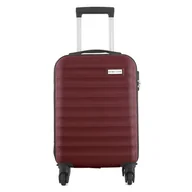 Walizki - Mała walizka podróżna w poziome paski 18" - czerwony Semi Line - miniaturka - grafika 1