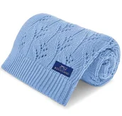 Koce i narzuty dla dzieci - Bocioland, Kocyk bambusowy, MILANO, 80x100cm, niebieski - miniaturka - grafika 1