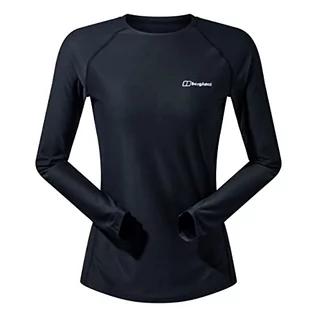 Koszulki i topy damskie - Berghaus Damska koszulka z długim rękawem 24/7 Crew Tech Baselayer Czarny Jet Black 20 - grafika 1