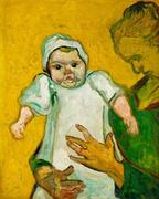 Plakaty - Plakat, Madame Roulin and Her Baby, Vincent van Gogh, 30x40 cm - miniaturka - grafika 1