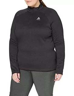 Swetry damskie - ODLO Damski sweter Midlayer 1/2 Zip PROITA Dark Grey Melange, M 542301 - grafika 1