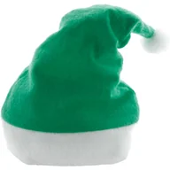 Dodatki do strojów karnawałowych - Czapka Świętego Mikołaja Na Mikołajki Zielona Filcowa Filc Dla Elfa - miniaturka - grafika 1
