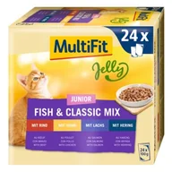 Mokra karma dla kotów - MultiFit Junior Jelly Fish & Classic Mix Zestaw mieszany 24x100 g - miniaturka - grafika 1