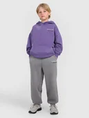 Spodnie i spodenki dla chłopców - 4F Spodnie dresowe joggery chłopięce - szare 122 (6-7 lat) - miniaturka - grafika 1