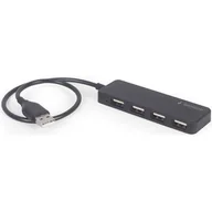 Wtyczki i adaptery - GEMBIRD HUB USB 2.0 4-porty czarny - miniaturka - grafika 1