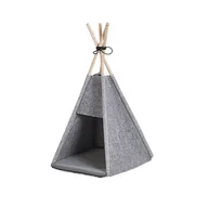 Legowiska dla kotów - Namiot tipi dla kota 35 x 40 cm szary Ulubey - miniaturka - grafika 1