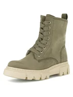 Botki damskie - Gabor Skórzane botki w kolorze khaki - miniaturka - grafika 1