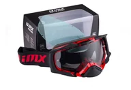 Gogle i okulary motocyklowe - Gogle IMX Dust Graphic Red/Black Matt + 2 szyby (jasna i ciemna) w zestawie - miniaturka - grafika 1