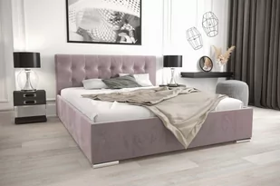 Łóżko tapicerowane 140x200 MISTRAL z pojemnikiem, kolor do wyboru [P] - Łóżka - miniaturka - grafika 1