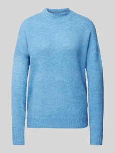 Sweter z dzianiny ze stójką model ‘Kamara’ - Swetry damskie - miniaturka - grafika 1