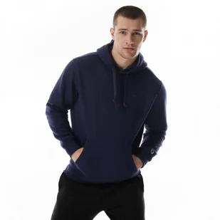 Męska bluza dresowa nierozpinana z kapturem Champion Crewneck Hooded Sweatshirt - granatowa - CHAMPION - Bluzy sportowe męskie - miniaturka - grafika 1