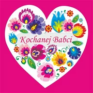 Szkolne artykuły papiernicze - Naklejka - Kochanej Babci - folk Łowicz - miniaturka - grafika 1