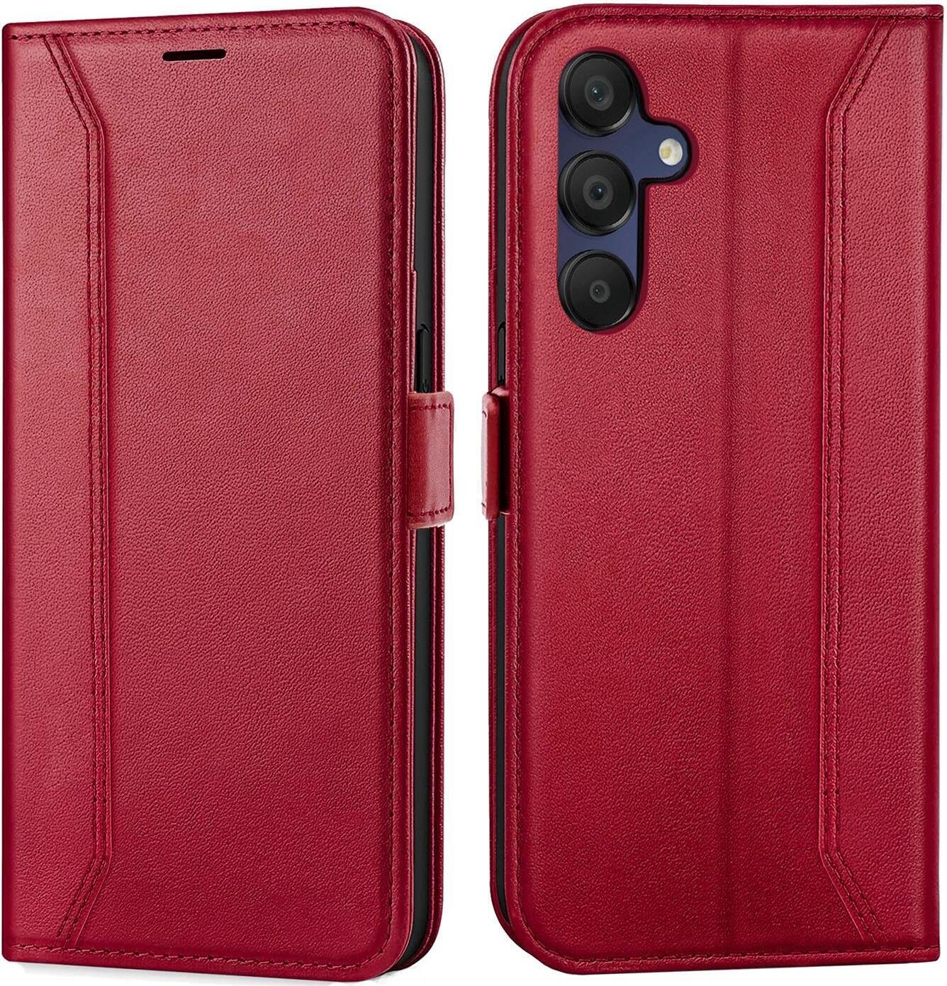 Etui na telefon komórkowy Samsung Galaxy A55 5G składane etui ochronne, czerwone