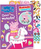 Kolorowanki, wyklejanki - Dzień na wesoło. Świnka Peppa. Naklejki na numerki - Opracowanie zbiorowe - miniaturka - grafika 1